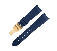JPXXFM For Tudor Strap Bay GMT Curved End Folding Buckle Wristband Bracelet 41mm Dial 22mm Fluoro Rubber Watch band Special