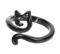 JPXXFM for Women Adjustable Open Finger Ring Animal Jewelry Durable Decoration Unique Cat Design