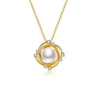 JPXXFM Freshwater Pearl Pendant Necklace for Women, Dainty Sun Goddess Choker, Unique Christmas Jewelry Gift for Her, Luxurious Fashion Accessory
