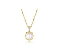 JPXXFM Freshwater White Pearl Necklace for Women, Dainty Sun-Shaped Choker, Special Occasion Accessory
