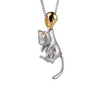 JPXXFM fun cat shaped frosted textured pendant necklace great gifts, 925 necklaces for women