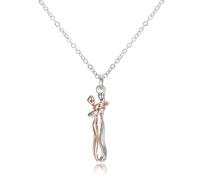 JPXXFM Girl Sterling Silver Hug Necklace & Choker - Men & Women's Hug Pendant Chain - Couple's Necklace Gifts