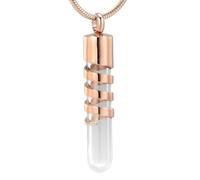JPXXFM Glass Urn Necklace for Ashes Cremation Jewelry for Ashes Stainless Steel Memorial Keepsake Ashes Necklace