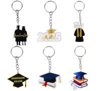 JPXXFM Graduation Ring,Senior 2025-6-Piece Commemorative Graduates Ring for High School University Students Teachers Seniors Women Men Classmates