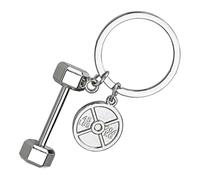 JPXXFM Gym Keyring - Zinc Alloy Dumbbell With Weight Plate Kettlebell - Trainer Ring For Lovers, Women Men