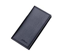 JPXXFM ID Long Wallet Solid Color Men Purse Multiple Card Slots Clutch Jelly Wallet (Black, One Size)
