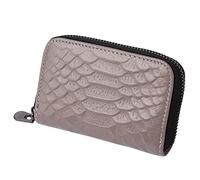 JPXXFM ID Long Wallet Solid Color Serpentine Hasp Purse Multiple Card Slots Clutch Phone Front Pocket Wallet for Men (Grey, A)