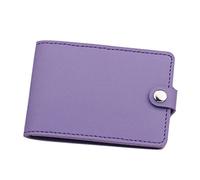 JPXXFM ID Short Wallet Solid Color Hasp Purse Card Slots Drivers License Cover Clutch Large Wallet (Purple, A)