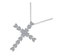 JPXXFM jewelry 1Pc Stylish Zircon Cross Pendant Necklace for Women Elegant Clavicle Chain Jewelry Versatile necklace