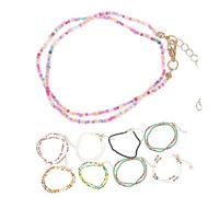 JPXXFM jewelry 9Pcs Beaded Choker Necklaces for Teen Jewelry Accessories Eye Catching necklace