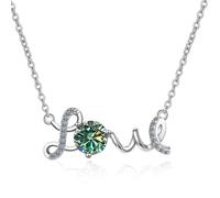 JPXXFM jewelry Accessories 1CT Pink/Blue/Yellow Moissanite Pendant Necklace for Women, D Color Moissanite Diamond Necklace, Jewelry s Decorations