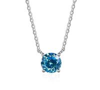 JPXXFM jewelry Accessories 1ct Red/Blue/Green Diamond Necklaces D Color Moissanite Pendant Necklace for Women Decorations