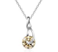 JPXXFM jewelry Accessories 2 D Color Blue Pink Yellow Moissanite Pendant Necklaces for Women Water Drop Necklace for Women - Valentine's Day Birthday Decorations