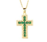 JPXXFM jewelry Accessories Crucifix For Women, Zircon Pendant Classic Design Geometric Choker, Cross Necklace With Jesus Decorations