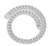 JPXXFM jewelry Accessories Solid Thick Miami Cuban Width 16MM Hip Hop Extra Shiny Big Iced Out Chain Link Necklace for Men, 16-24 Inch Box Included Decorations
