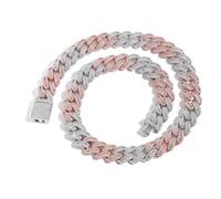 JPXXFM jewelry Accessories Width 15mm Chains, Inch Solid Thick Big Miami Iced Out Chain for Men, Extra Shiny Hip Hop Cuban Link Necklace - Box Included Decorations