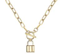 JPXXFM Jewelry Alternation Necklace for Coins Accessories for Women, Alternative Paper Chain Pendant Necklace: Lock and Key, Heart, Coin Chain Pendant