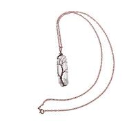 JPXXFM jewelry Elegant Life Tree Necklace with Hexagonal Stone Pendant Stylish Jewelry for Women Unique Street necklace