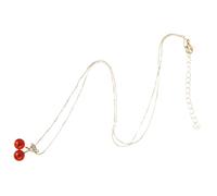 JPXXFM jewelry Fashionable Cherry Necklace for Women Minimalist Neck Jewelry Vintage Collarbone Chain Chic necklace