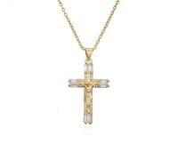 JPXXFM jewelry for Women Men Baptism Necklaces Dainty Rhinestone Pendant Necklace Layered Cross Necklacs Christian Gifts Simple Trendy Jewelry Gift Girls Gifts