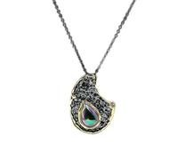 JPXXFM jewelry geometric irregular color zircon pendant clavicle chain black necklace jewelry Made in China Decorations