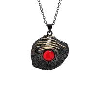 JPXXFM jewelry necklace for women irregular black pendant inlaid red gem clavicle chain jewelry chain Made in China Decorations