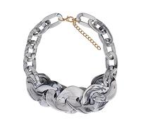 JPXXFM jewelry/necklaces fashion women's punk resin chunky chain large pendant necklace jewelry exaggerated retro acrylic necklace women's pendants