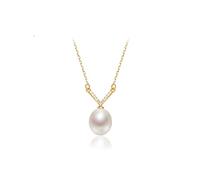 JPXXFM jewelry/necklaces necklace 925 freshwater pearl pendant chain 8-9mm white drop shape fashion jewelry female gift women's pendants