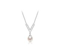 JPXXFM jewelry/necklaces necklace s925 freshwater pearl pendant chain 6-7mm drop shape fashionable female jewelry women's pendants