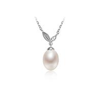 JPXXFM jewelry/necklaces necklace s925 freshwater pearl pendant chain 7-8mm white drop-shaped fashion jewelry for girlfriend and mother women's pendants