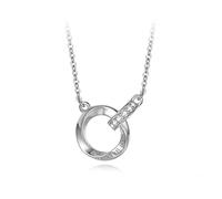 JPXXFM jewelry/necklaces necklaces for women classic double-ring, implying endless love exquisite pendant necklace women's pendants