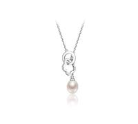 JPXXFM jewelry/necklaces s925 freshwater pearl pendant chain 6-7mm white drop shape fashion female gift jewelry women's pendants