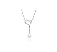 JPXXFM jewelry/necklaces s925 freshwater pearl pendant chain 6-7mm white drop shape fashion love jewelry necklace women's pendants