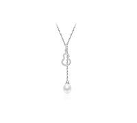 JPXXFM jewelry/necklaces s925 freshwater pearl pendant chain 6-7mm white drop-shaped gourd shape fashion female jewelry women's pendants
