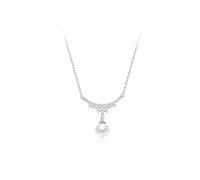 JPXXFM jewelry/necklaces s925 freshwater pearl pendant chain necklace 6-7mm white round fashion jewelry gift women's pendants