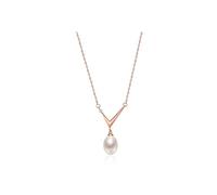 JPXXFM jewelry/necklaces s925 necklace gift freshwater pearl pendant chain 6-7mm white drop shape with diamond fashion female jewelry women's pendants