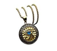 JPXXFM Jewelry New 2025 Arrival Eye Of Horus, Eye Of God Necklace, Rotatable Pendant, Men's Trendy Retro Weird Egyptian Amulet With For You Accessories Trendy Creative Gift Gift