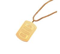 JPXXFM Jewelry New 2025 Arrival Islam Religious Muslim Pendant Necklace Stainless Steel Quran Allah Necklaces Vintage Ayatul Kursi Arabic Jewelry Gifts Fashion Accessories Creative Gift Gift