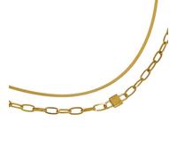 JPXXFM Jewelry New 2025 Arrival Plated Stainless Steel Snake Chain Choker Necklaces For Women Punk Lock Charm Trendy Jewelry Gift With For You Accessories Trendy Creative Gift Gift