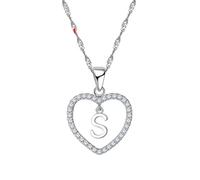 JPXXFM Jewelry New 2025 Arrival Special Collections A To Z Letters Real Sterling Silver Lovely Heart Shape Pendant Necklace Crystals Women Accessory With For You Accessories Trendy Creative Gift Gift