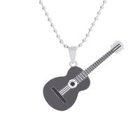 JPXXFM Jewelry New 2025 Arrival Stainless Steel Music Guitar Pendant Necklace Musician Men Ladies Punk Hip Hop Rock Musical Instruments Jewelry With For You Accessories Trendy Creative Gift Gift