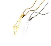 JPXXFM jewelry New 2025 Kundu Israel Map Pendant Necklaces Women Gifts, Color/Color With For You Jewelry Fashion s Creative Gift, Free size, Stainless Steel, No Gemstone Necklaces