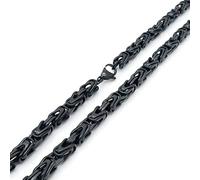 JPXXFM jewelry Stainless Steel Byzane Chain Necklace, Black Men Chain Necklace 45CM-80CM Decorations