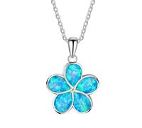 JPXXFM Jewelry Unisex Stainles Stell Cute Animal Owl Pendant Necklace For Women Inlay Blue Imitation Opal Wedding Jewelry Her Fashion Trendy s Creative Gift For Women And Men gift