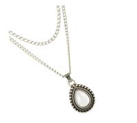 JPXXFM jewelry Vintage Shaped Opal Pendant Double Layer Necklace for Women Stylish Choker Jewelry for Special necklace