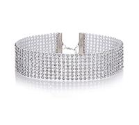 JPXXFM Jewelry Women Punk Hip Hop Bundle Element Mesh Choker Necklace Inlay Rhinestone Crystal cross Clasp Collar