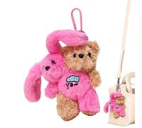 JPXXFM Keyring for Girls | Soft Animal Twins Keyring - Office Accessory Parties School Family Travel Teens Adults