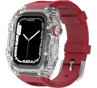 JPXXFM Kit de bracelet de montre transparent en pour 49 mm, 45 mm, 44 mm, bracelet de montre de sport RM transparent, pour iWatch Series 8/7/6/5/4/SE