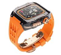 JPXXFM Kit de bracelet de montre transparent pour 45 mm 44 mm, coque de montre + bracelet de montre sport en fluo, pour iWatch Series 8 7 6 SE 5 4 Band Refit, 44MM, Agate