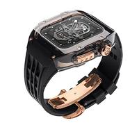 JPXXFM Kit de bracelet de montre transparent pour 45 mm 44 mm, coque de montre + bracelet de montre sport en fluo, pour iWatch Series 8 7 6 SE 5 4 Band Refit, 44MM, Agate